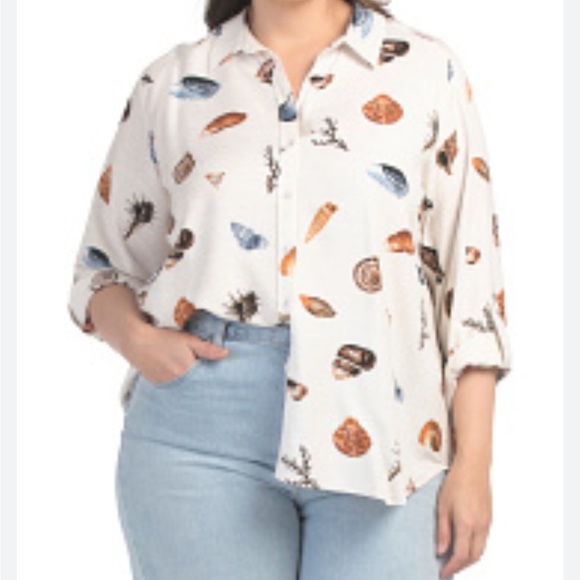 Jane and Delancey Tops - Jane & Delancey Sea Shell Top Sz M